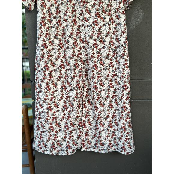 NWT Jessica Robertson Women’s 2XL Preppy Prairie Floral White Casual Shirt Dress - Picture 9 of 13